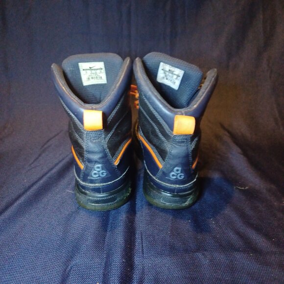 Men\'s NIKE ACG WOODSIDE II Boots  Dark Obsidian Grey Orange, Sz 10 Waterproof main image 7